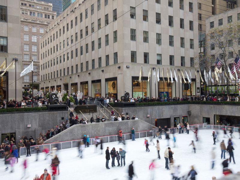 Eislaufbahn am Rockefeller Center New York