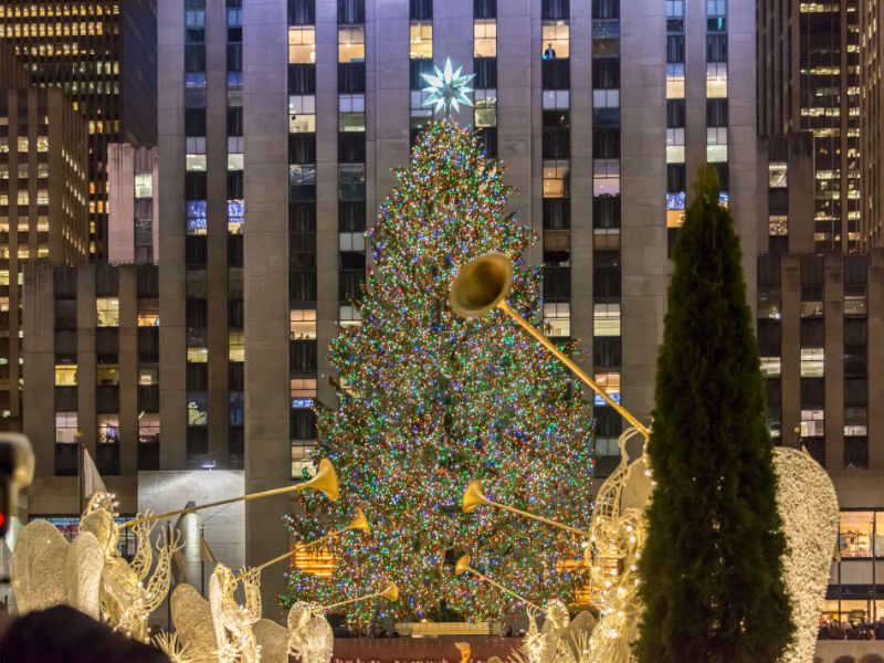 Riesiger Weihnachtsbaum in New York