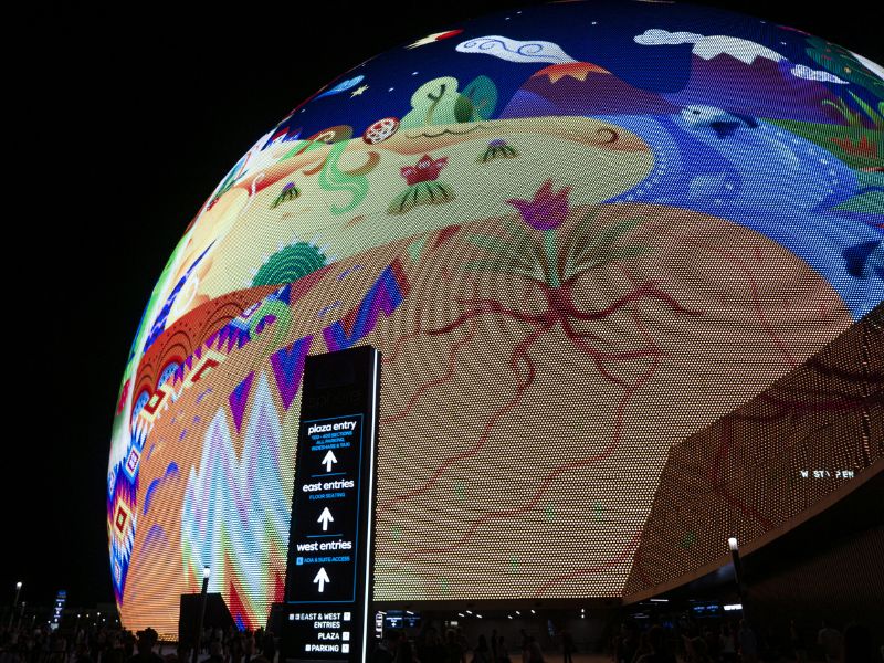 Nahansicht von The Sphere Las Vegas